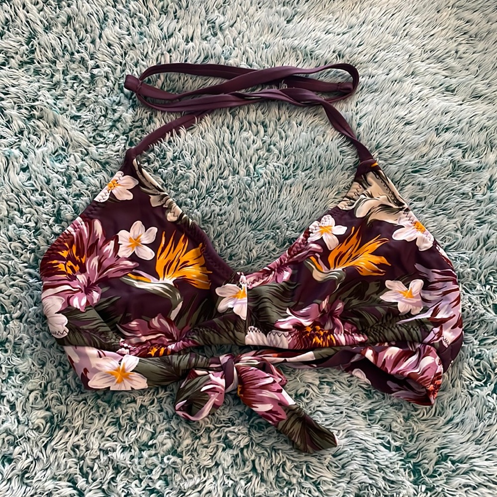 Floral bikini top